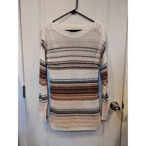 Women's Pendleton Heavyweight Open Knit Long Sleeve Sweater Natural Colors Large